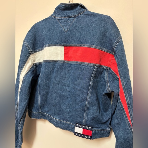 NWOT Tommy Hilfiger Tommy Jeans Claire Cropped Denim Jacket Size XL - Picture 12 of 13